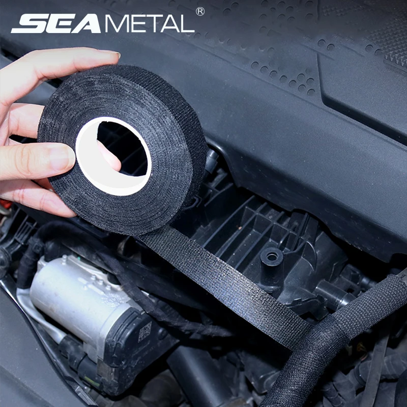 Heat-resistant Adhesive Cloth Fabric Tape For Car Auto Cable Harness Wiring Loom Protection Width 19/25MM Length 15/25M adhesive cloth tape wiring harness tape automotive wiring tape car adhesive tape