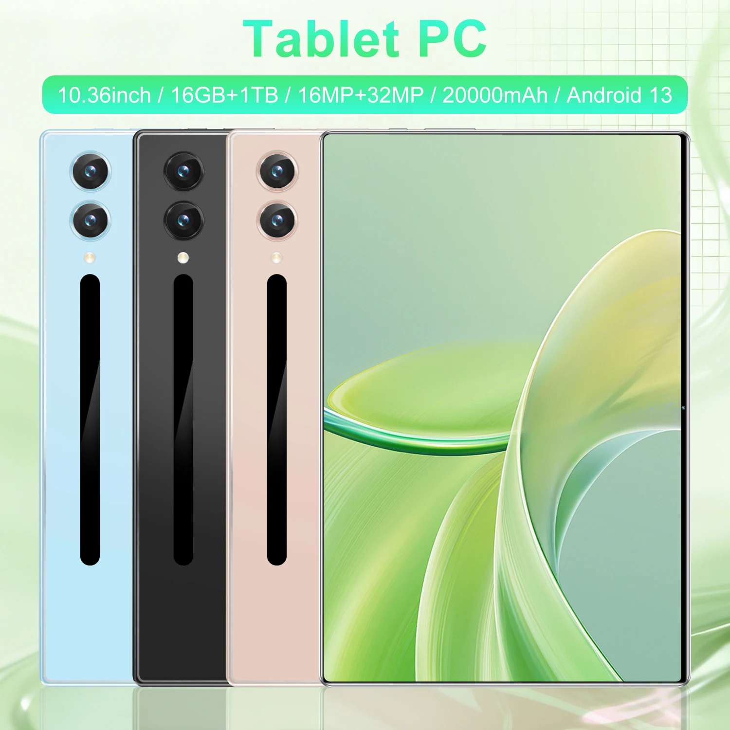 2026 Original Tablet Android13 10.36 Inch HD 16GB+1TB 20000mAh 14 core 5G Dual SIM Bluetooth WiFi GPS Tables