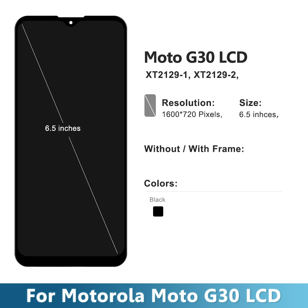 ζ  G30  LCD ÷ ġ ũ Ÿ ,   XT2129-1 XT2129-2 ÷, 6.5 ġ ũ