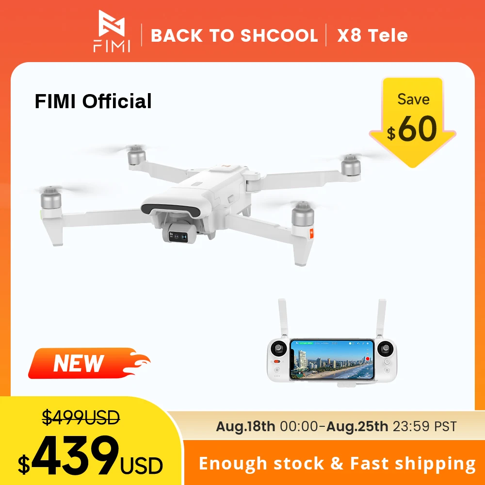 FIMI X8 Tele drone with Wide-Angle and tele Camera 30x Hybrid Zoom 4K 60fps 10KM range 3-axis Gimbal GPS AI Super Night Video,drone quadcopter