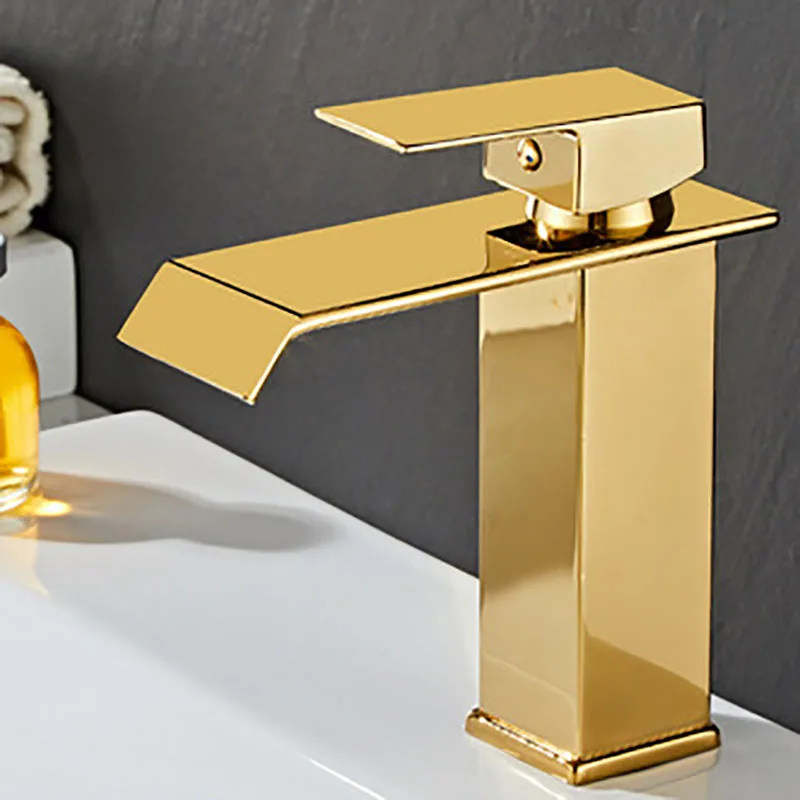 Basin Faucet Bathroom Faucet Countertop Faucet Black Gold Platinum Basin Washbasin Mixer Tap Bathroom Cabinet Bathroom Faucet Square