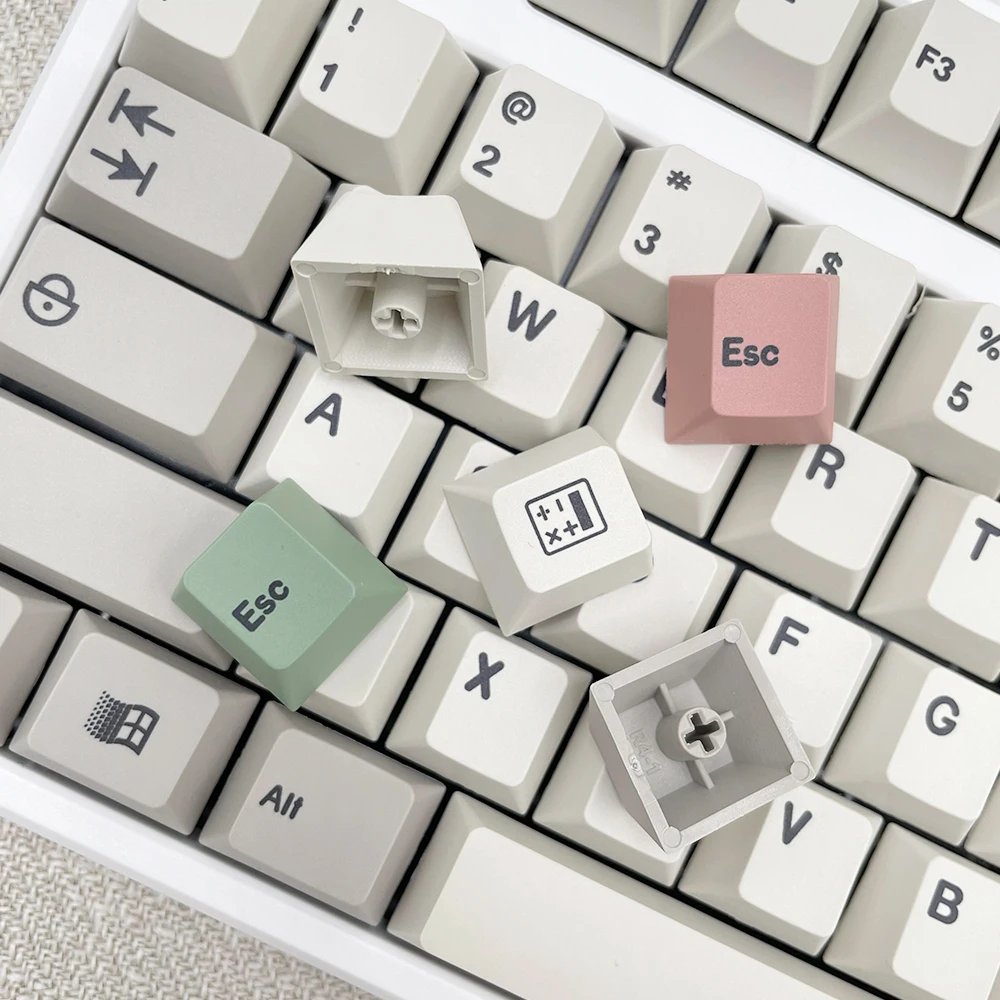 Keycap, Perfil Cereja Retro, ISO, 141 Caps Chave, DIY, DYE-SUB, 9009