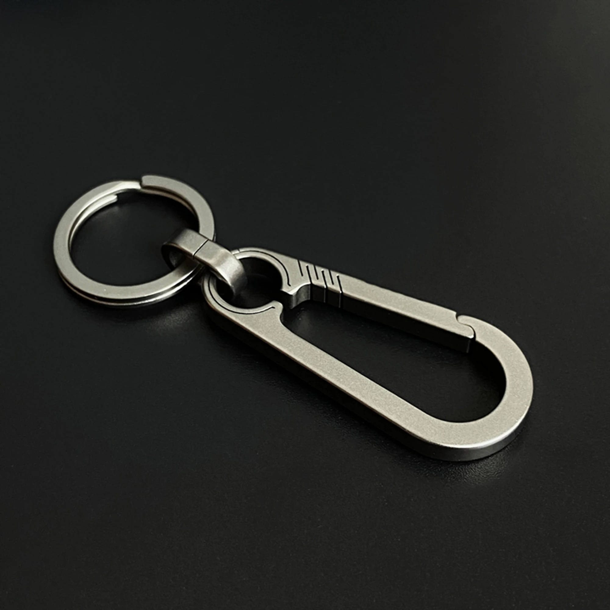 Dodge Challenger Silver Carabiner-style Snap Hook Metal Key Chain