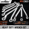 HORUSDY 9Pcs 75-Degree Offset Wrench Set Metric Double Box End Wrench Puch