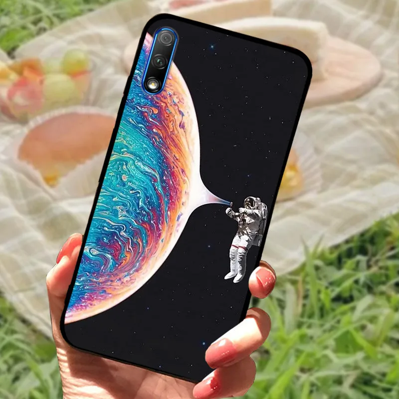 Elegant Marble Silicone Black Bumper Protective Case Cover