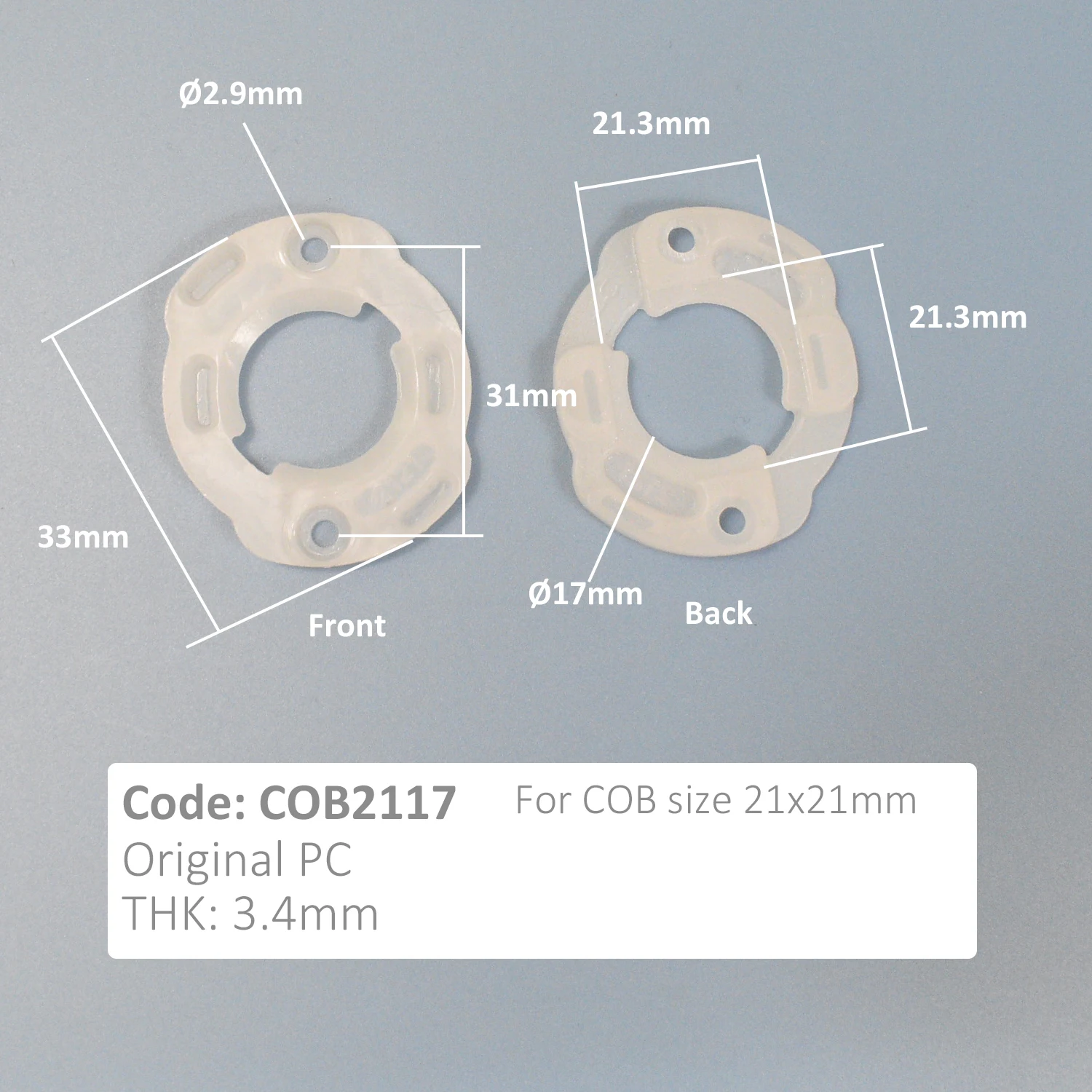 Plastic PC Mount Support COB LED Holders for 1919 2121 1515 1620 Light Source Chips Accessories for DIY Lamp lamp holder lamp bulb holder diy lighting accessories