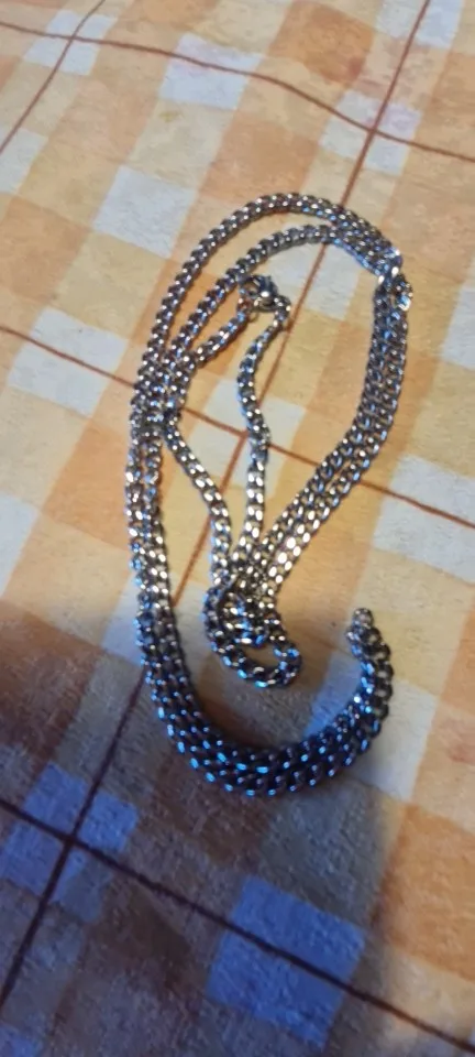 Corrente cubana Vnox unisex, aço inoxidável photo review