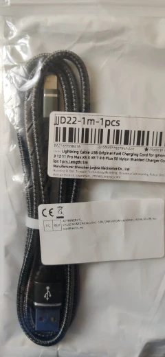 Lightning Cable USB Original Fast Charging Cord for Iphone 14 13 12 11 Pro Max XS X XR 7 8 6 Plus SE Nylon Braided Charger Cord photo review