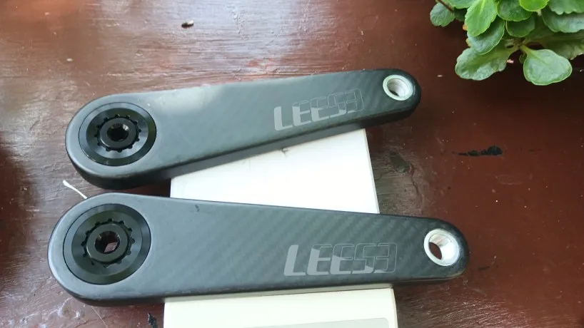 LEESE LSE-PRO Carbon Fiber Double Chainring Crankset 50-34t 52-36t