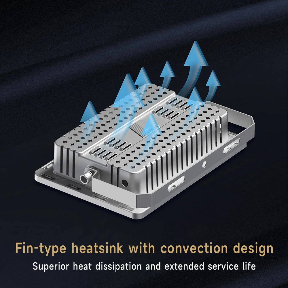 LED 투광등 50W 100W 200W 400W IP65 방수 야외 투광 조명 120LM/W 6500K AC220V 외부 고출력 정원 마당 벽등