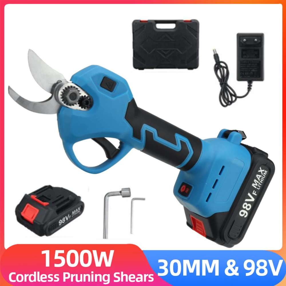 1500W 30MM Brushless Electric Pruner Shear Cordless Rechargeable Fruit