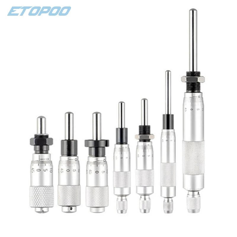 마이크로미터 차동 헤드 0-13mm 0-6.5mm 0-25mm 마이크로미터 헤드 장착 너트 마이크로미터 측정 헤드로 미세 조정