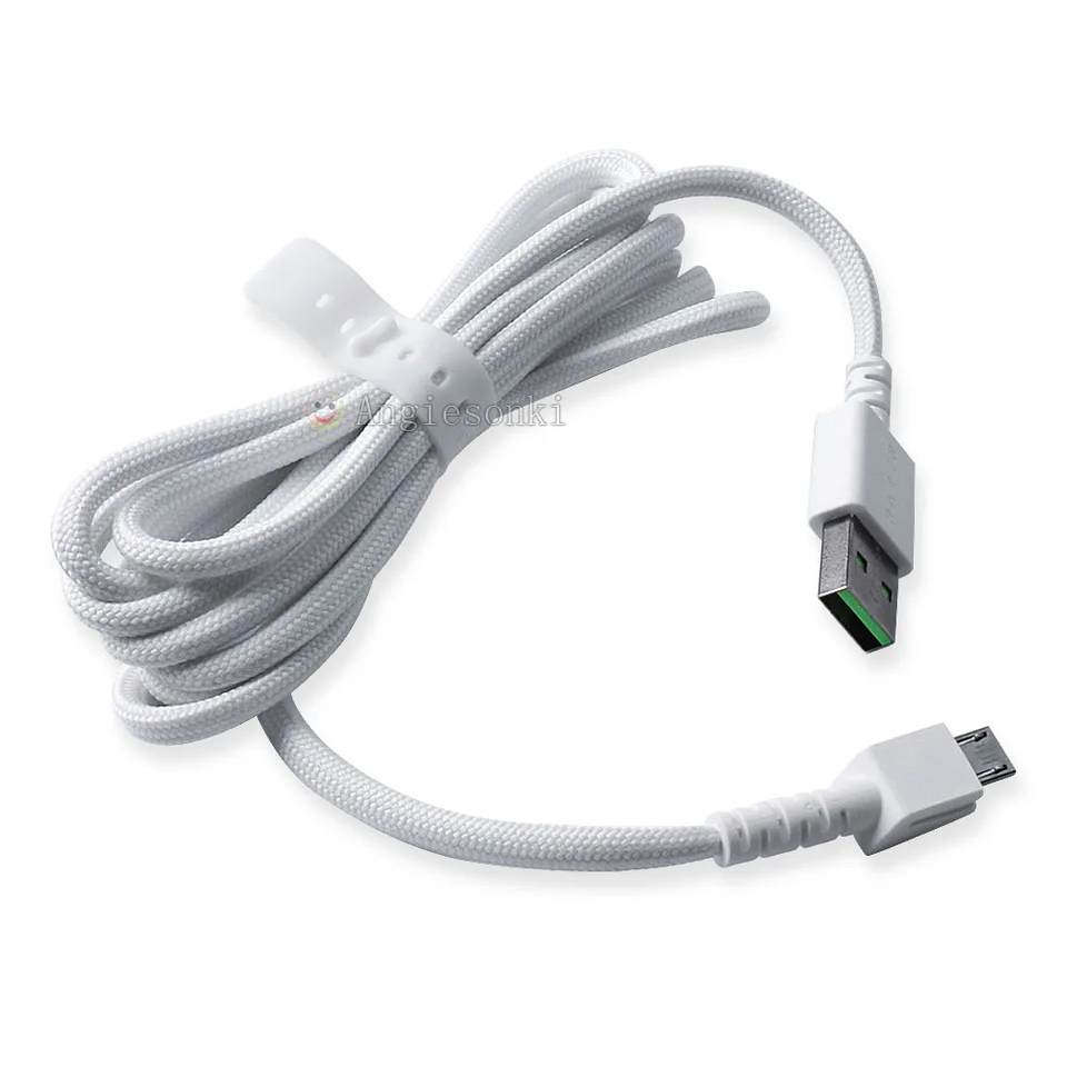 Yaowanguan Cavo USB di Ricarica Rapida per Razer Naga Pro/DeathAdder V2 Pro/Viper Ultimate/Basilisk Ultimate Mouse da Gioco,Sostituzione Micro USB Cavo di Ricarica(Bianco