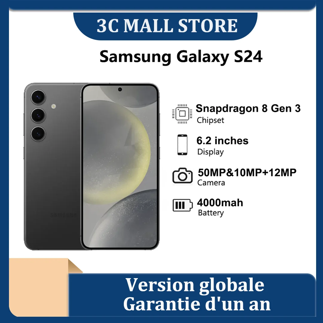 Samsung Galaxy S24 5G AI Smartphone Snapdragon 8 Gen 3 6.2" 120Hz AMOLED 2X Display 50MP Qual Camera Cell Phone 25W 1
