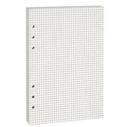 Elegant A5 Binder: Premium PU Leather 6-Ring Refillable Notebook Cover with Magnetic Closure (80 sheets- Grid)