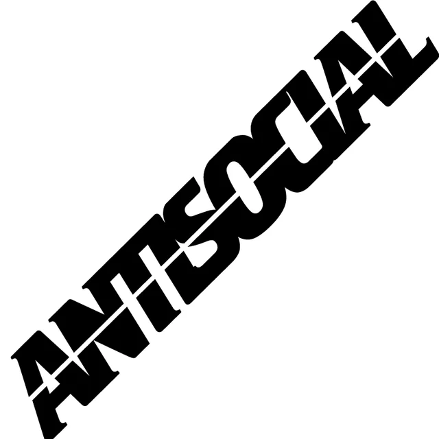 Antisocial Car Sticker Windshield Banner Night Run JDM Sport