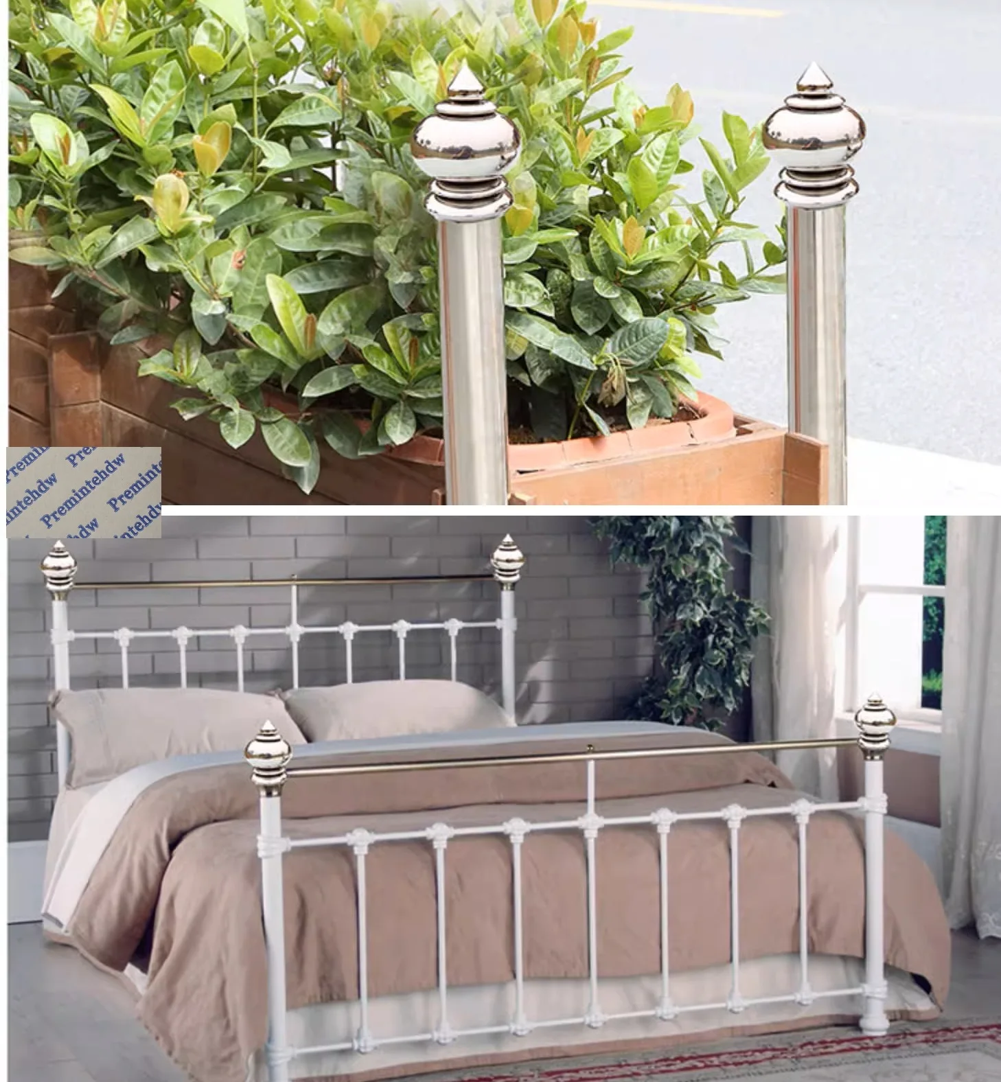1Piece 304 Stainless Steel Fence Post Finial Inserting Cap Pagoda Shaped For Bed Handrail