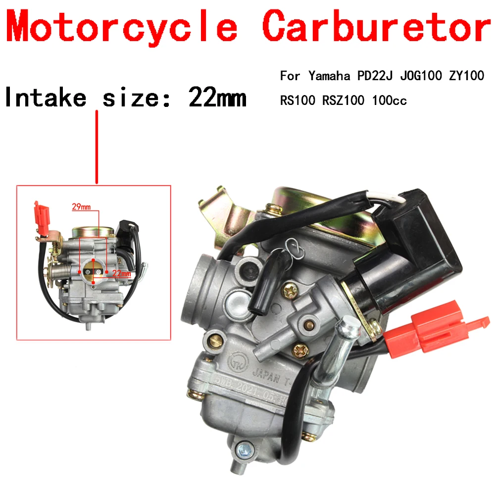 Carburatore Moto Per Yamaha Pd22J Jog100 Zy100 Rs100 Rsz100 100Cc Scooter Dirt Bike