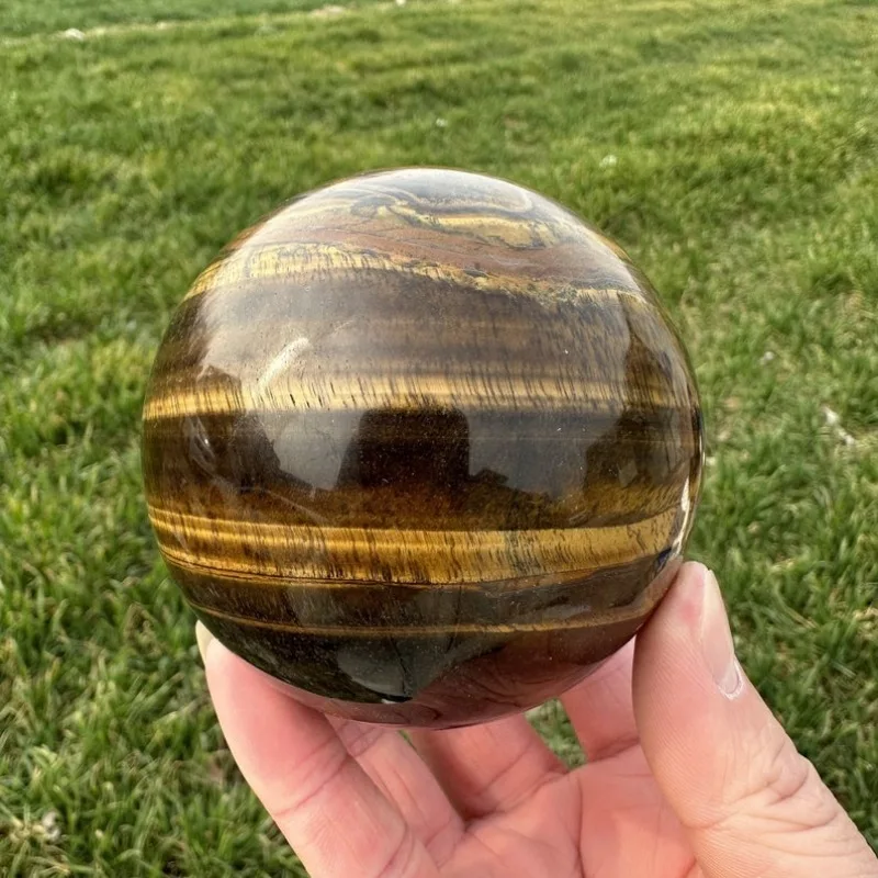 Natural Tiger Eye Jasper Quartz Crystal Sphere