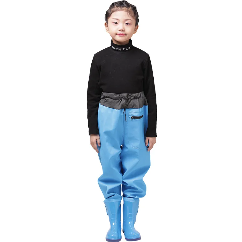 Fishing Chest Waders With Boots For Kids Outdoor Activities Girls Boys PVC Rain  Pants Waterproof Bootfoot,Beach Fishing Pants, Fishing Chest Waders With  Boots