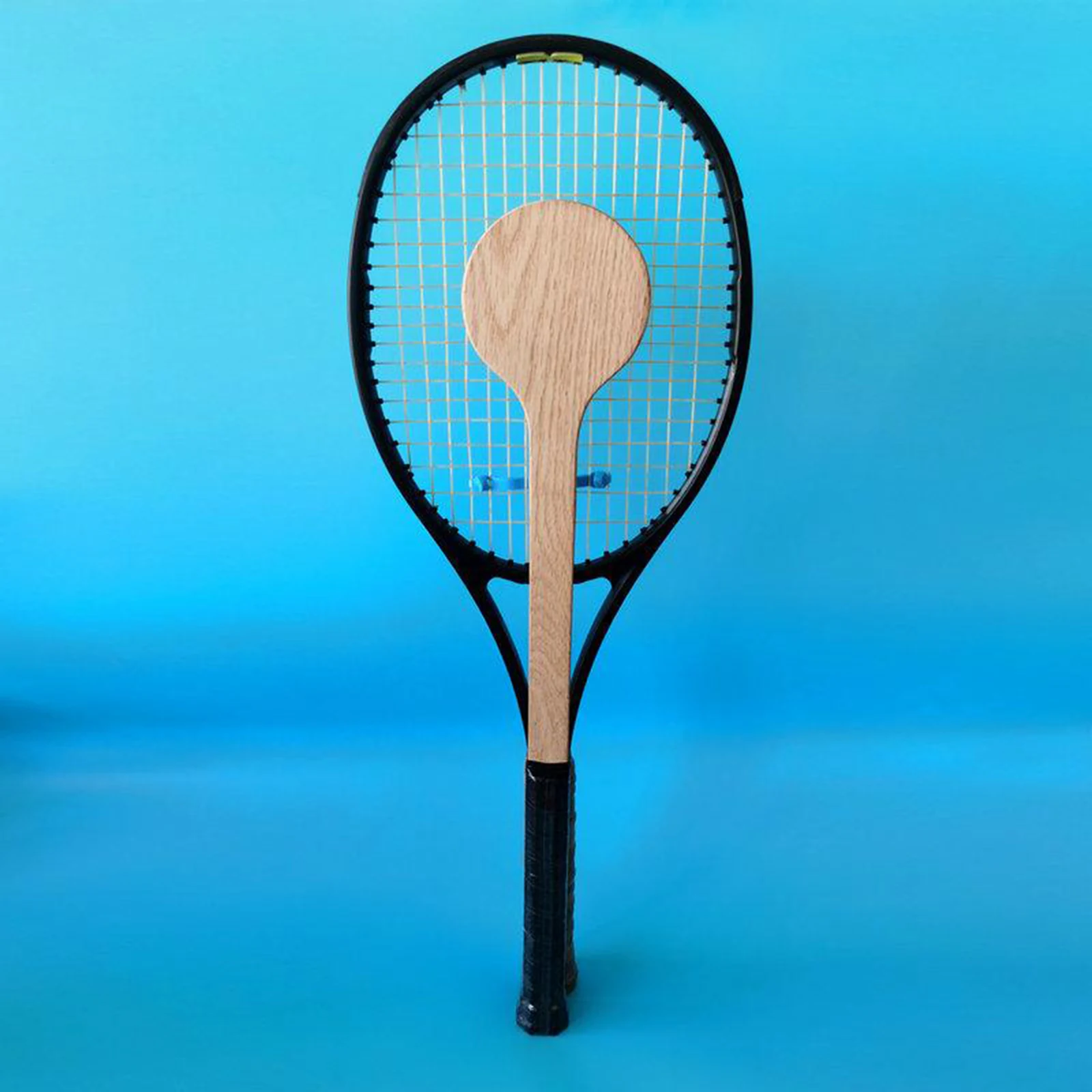 Functional Spoon Tennis Racket Tennis Pointer Training Aid, Wooden Pointer for Mastering,Tennis Racket Hit Trainer Equipment