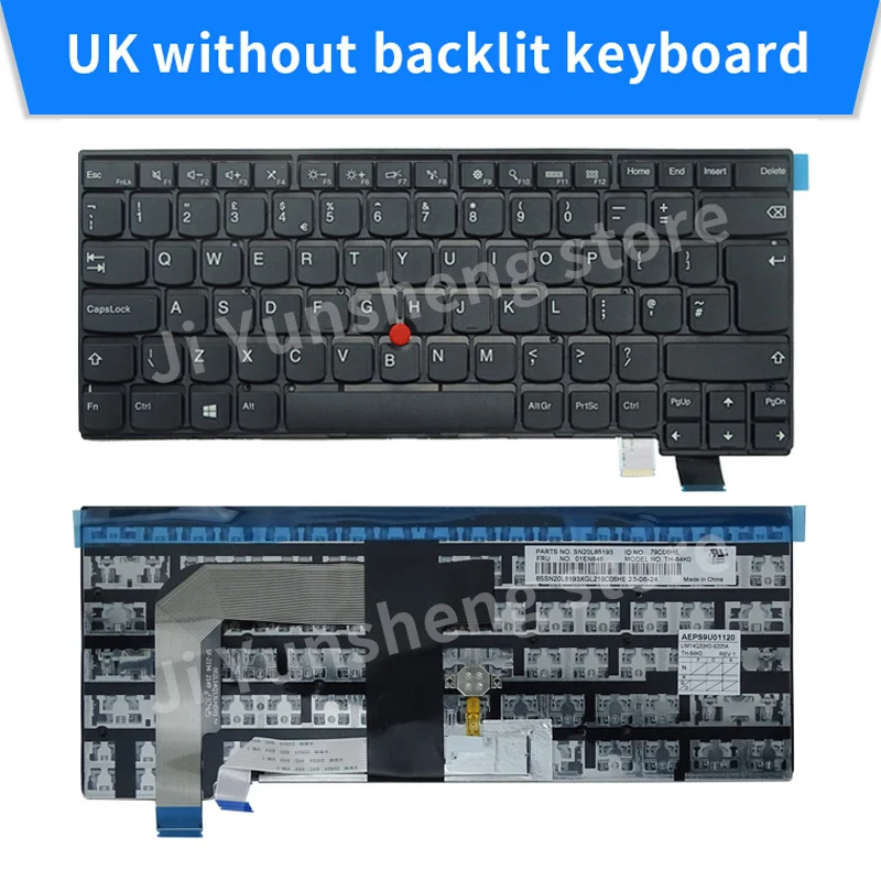 Teclado para Lenovo Thinkpad Thinkpad T460s T470s Novo s2 00ur367 01er881 Reino Unido Eua pt br de kr ru es - Imagem 2