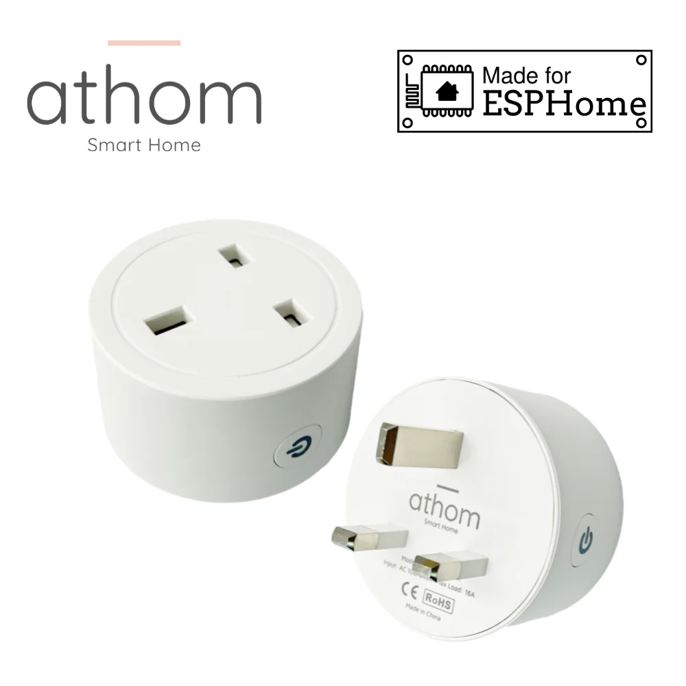 Athom Preflashed Esphome Smart Plug Works With Home Assitant Uk