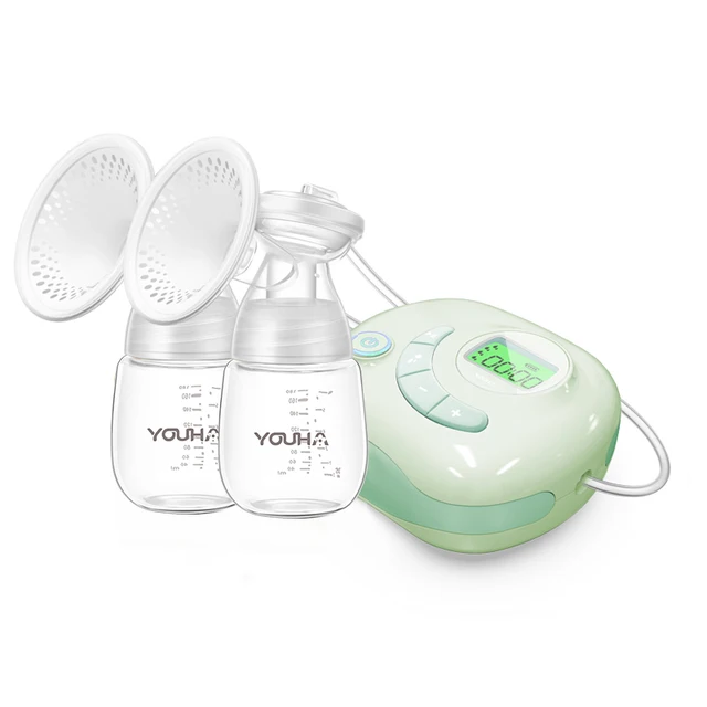 YOUHA  LCD Screen Electric  Double Breast Pump,Handing Waist Design ,Builtt-in Lithium Battery,Pause Function