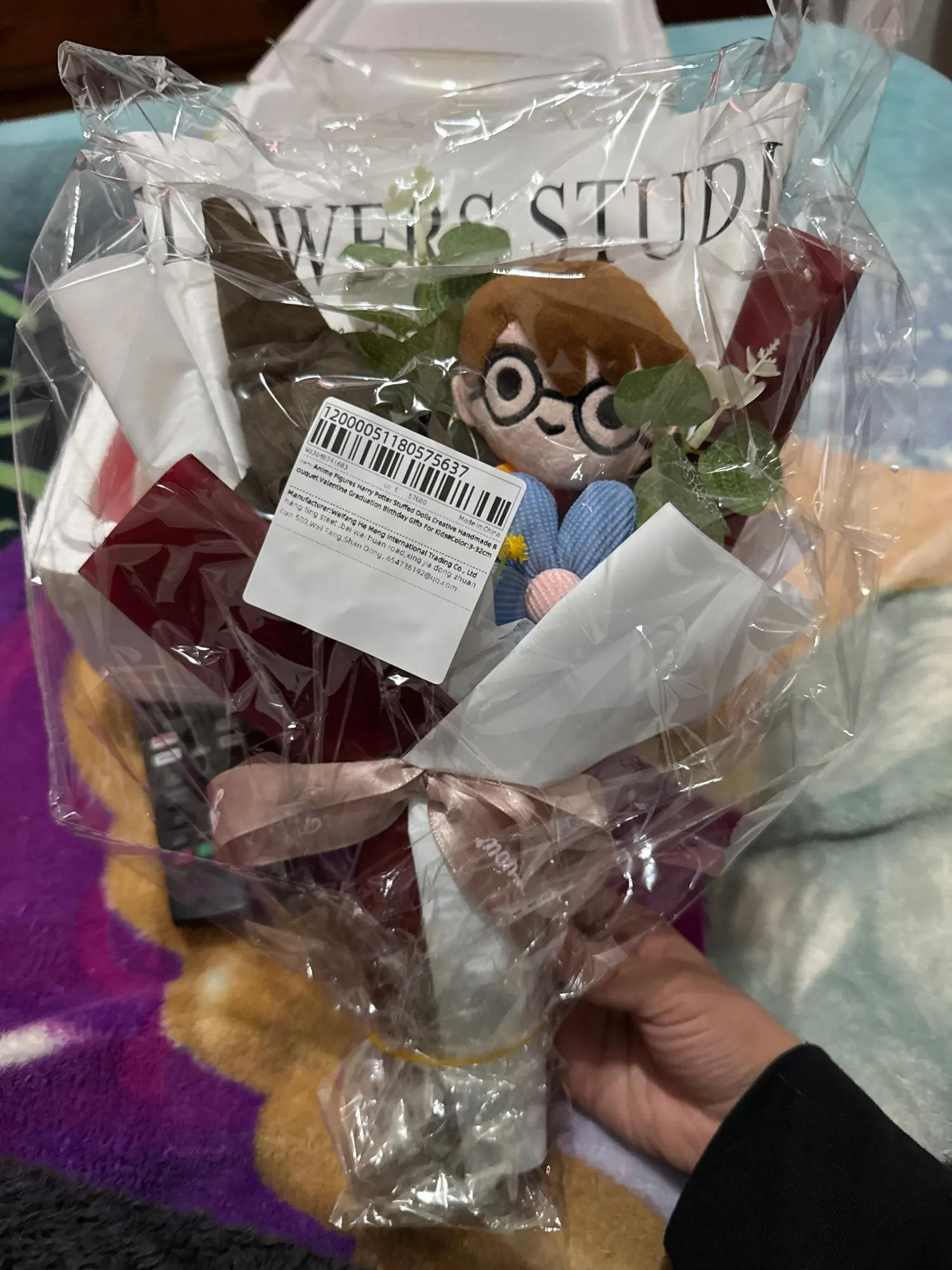 Harry Potter Plush Bouquet | Handmade Wizarding World Stuffed Doll Flower Arrangement