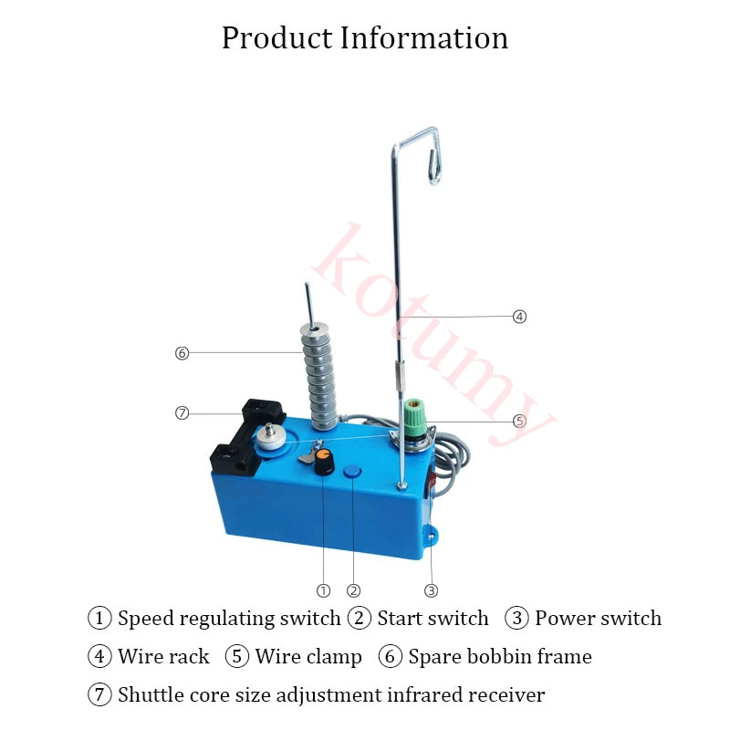 Portable Automatic Bobbin Winder - Universal Winding Machine, Electric Wire Winder for Sewing Assistant Industrial/Domestic Accessory, Size