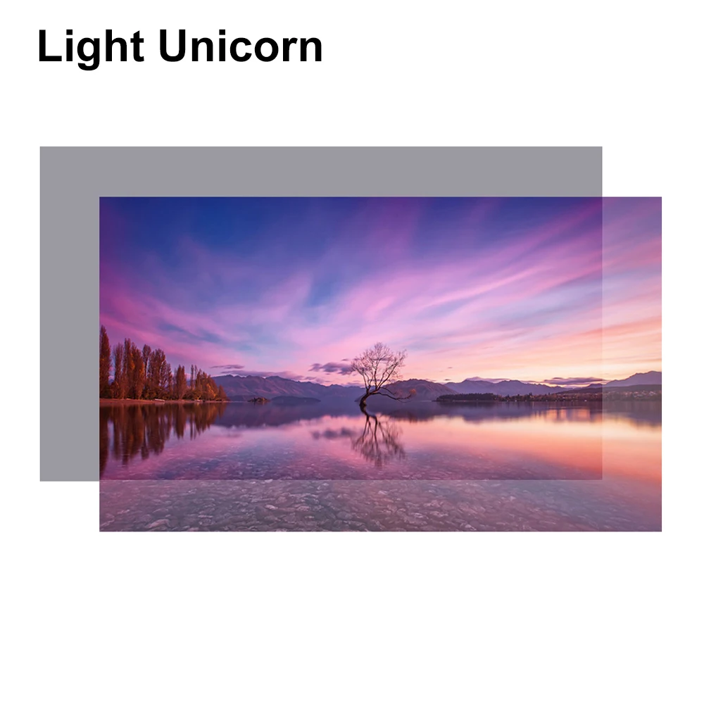 Light Unicorn High Brightness Reflective Projector Screen 60 72 84 100