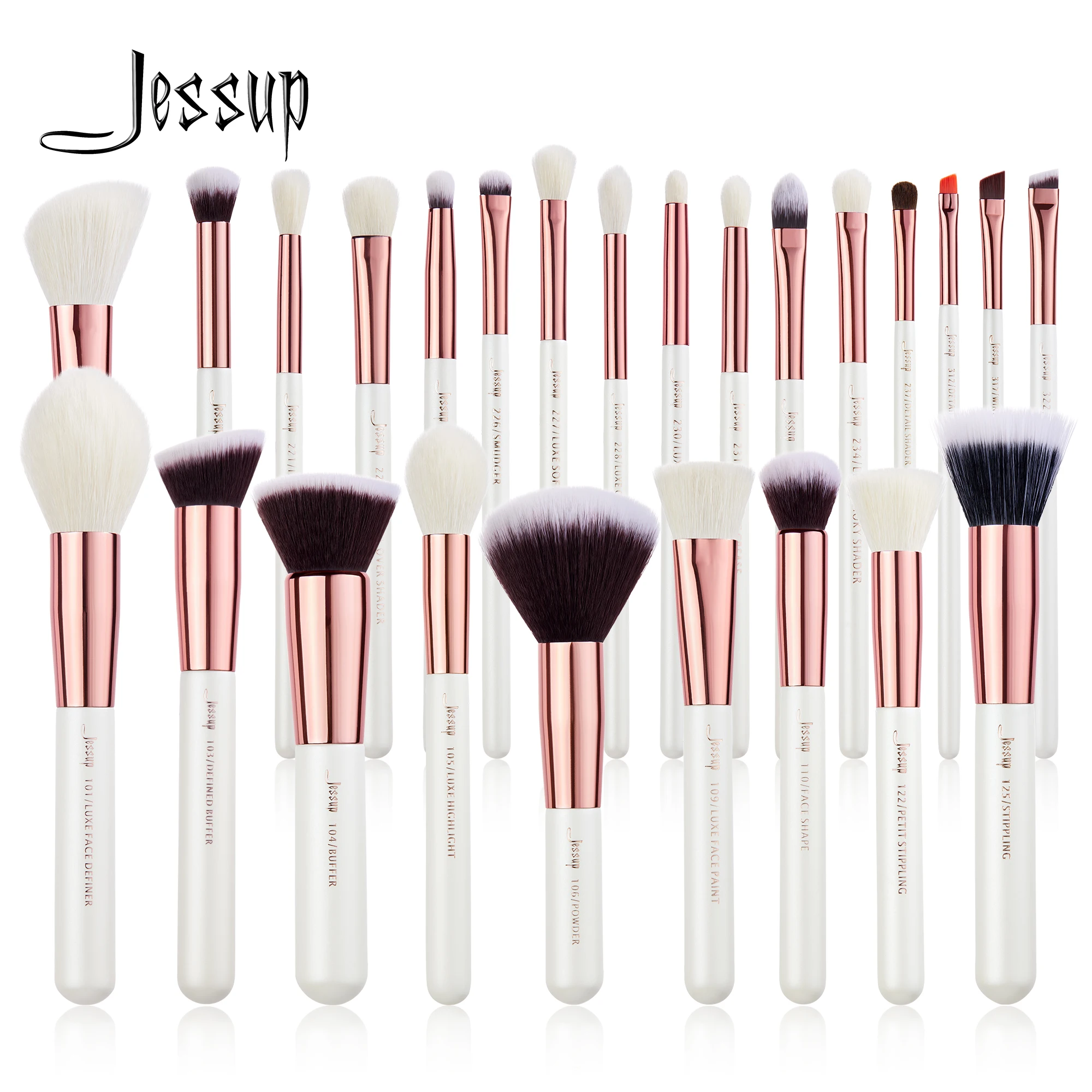 Jessup Professional Makeup Brushes Set ,6 25pcs Makeup Brush Natural Synthetic Foundation