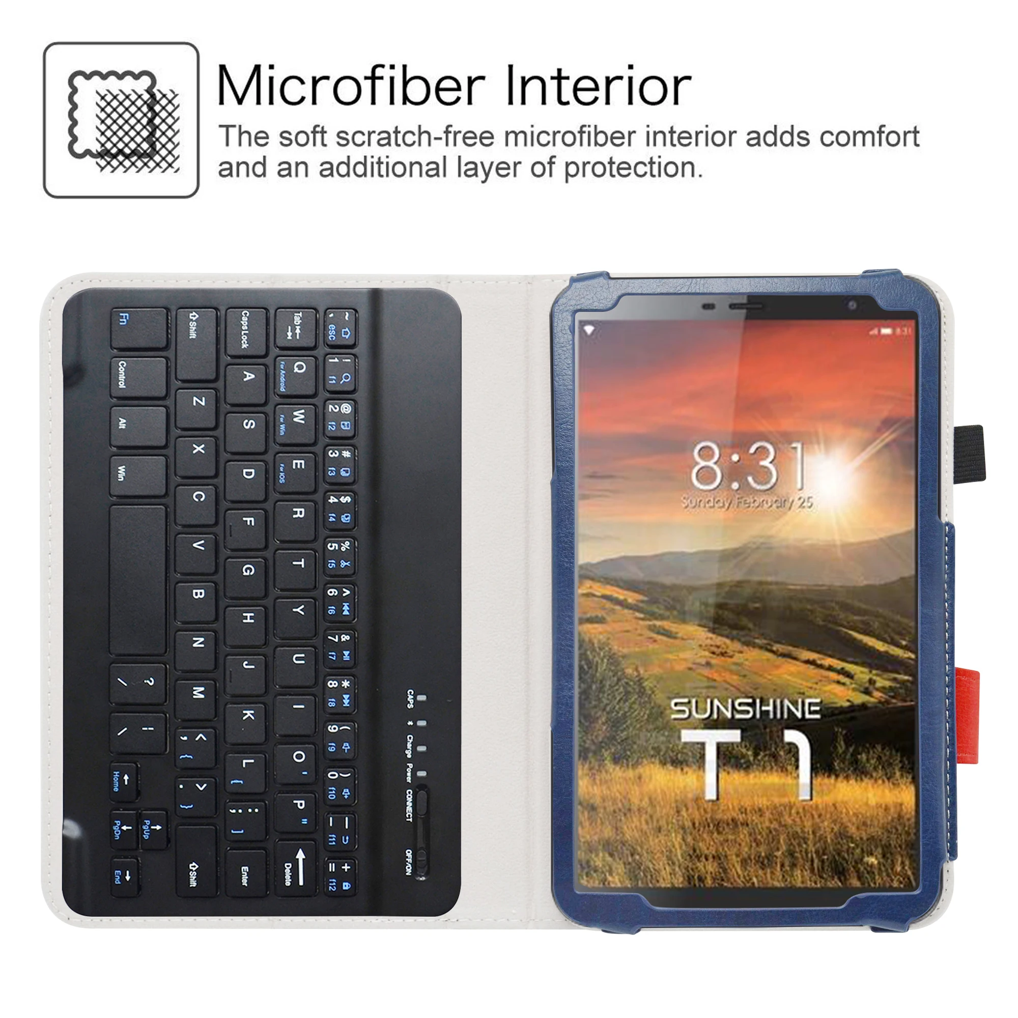 couro PU Suporte dobrável, NUU Tab 8,