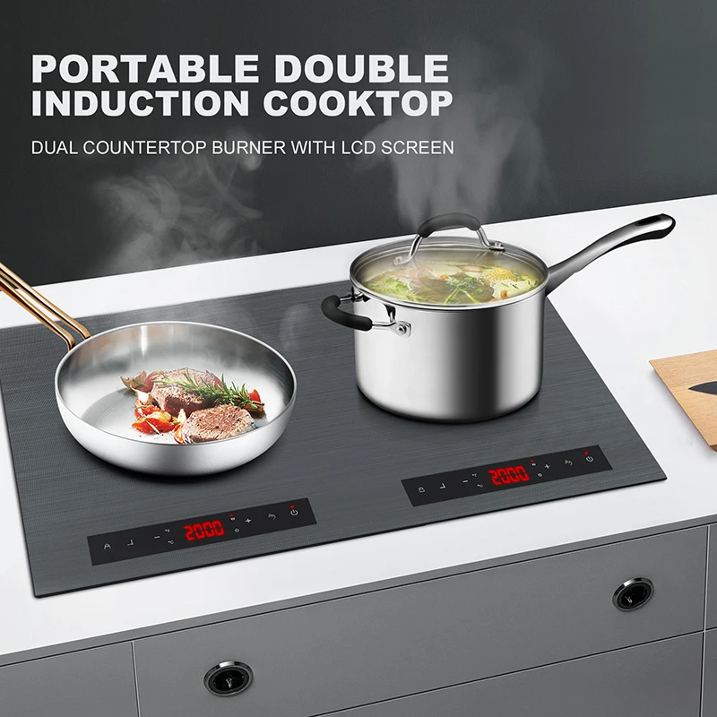 Double Cooker Induction Electromagnetic High-fire Furnace Electric Adjustable Temperature Hob Power Magnetic Hot Plate