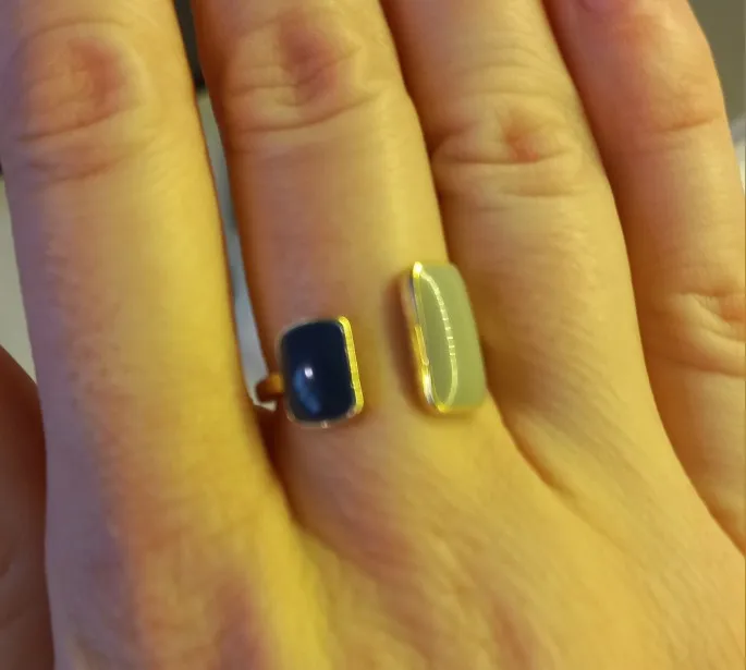 Adjustable Colorful Drip Glaze Ring photo review