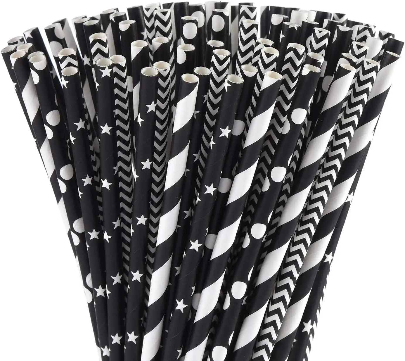 BIOZOYG Paper Drinking Straws, 20 Cm, Straw, 5 Mm Diameter
