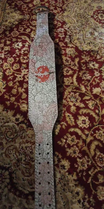 Fitness Weightlifting Belt Samurai Sword Style Japanese Calligraphy