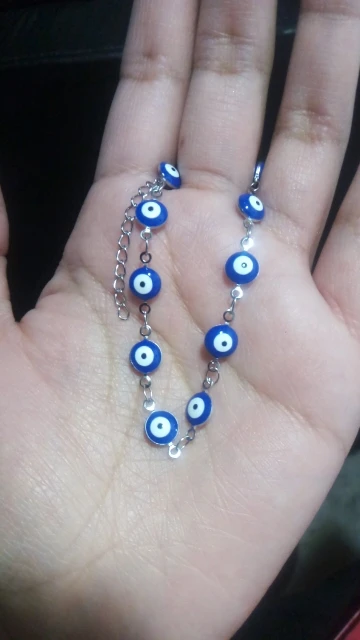 Enchanting blue hues Evil Eye Bead Bracelet for women's charm photo review
