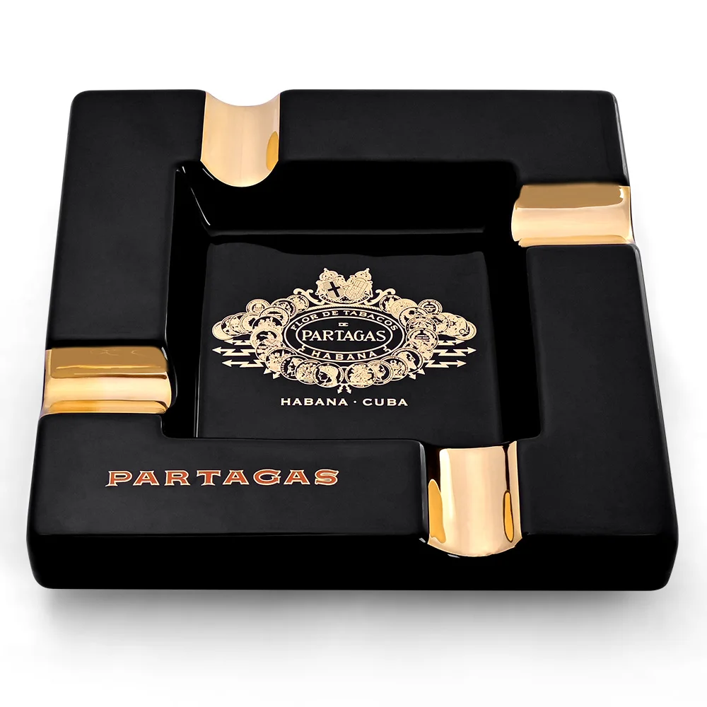 Ceramic Cigar Ashtray Square Cigarette Ashtrays 4 Holder 1 Ash Slot Table Cigar Ash Tray Large Ashtray Home Box