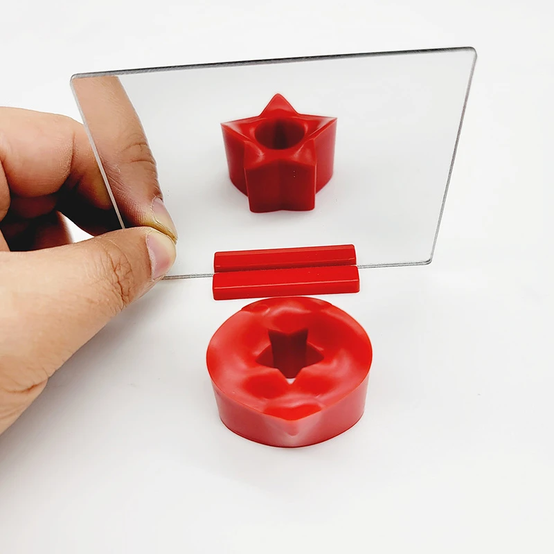 2Pcs Cards + 2Pcs Pen WSNMING Lens Card Magic Tricks Close up Stage Magic Gimmick Magician Toys Illusions 