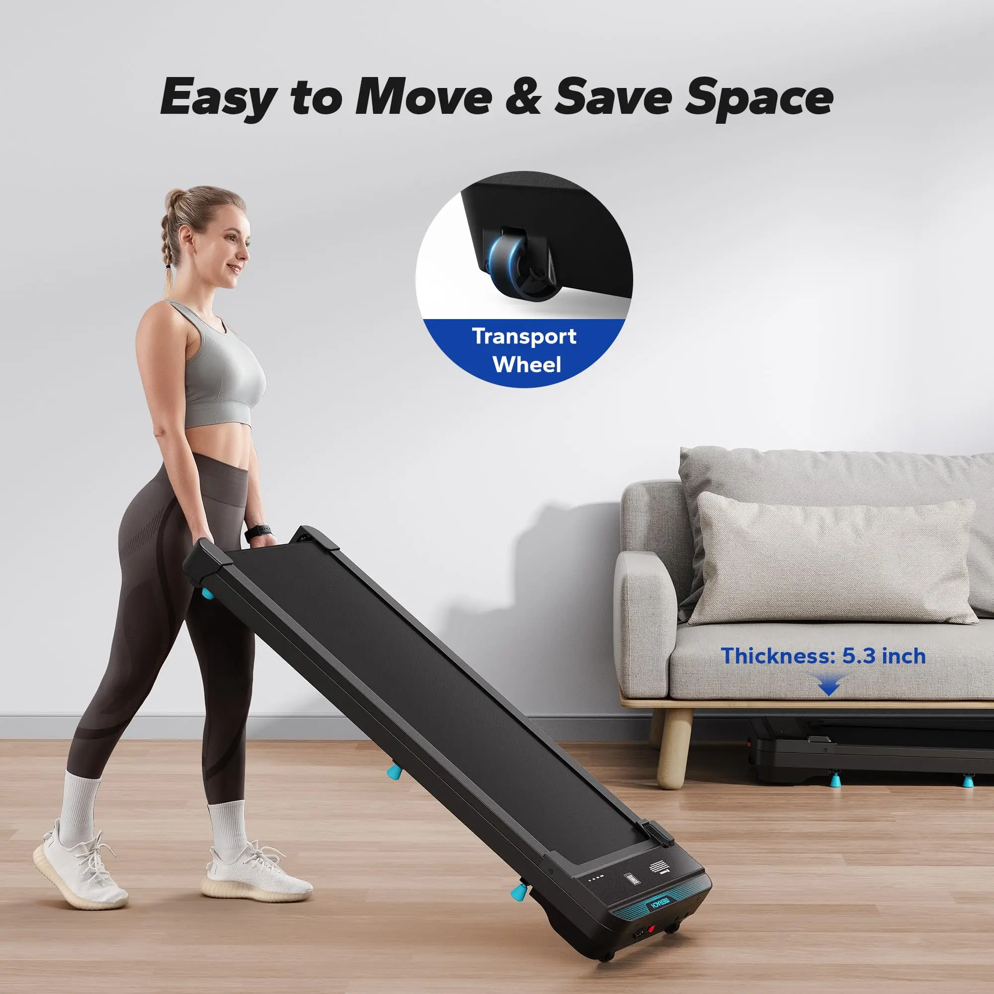 MERACH Quiet Under Desk Treadmill for Home Office