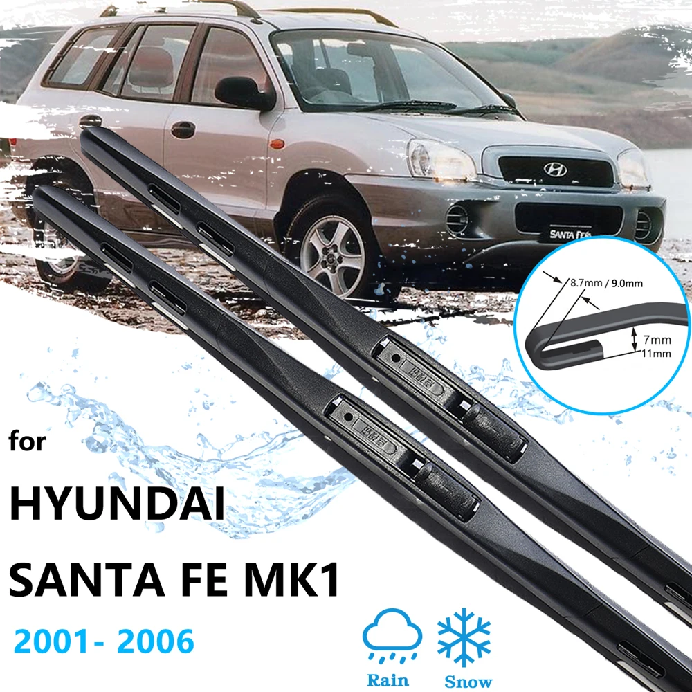 2x For Hyundai Santa Fe Classic Mk1 Sm 20012006 Accessories Front Rear