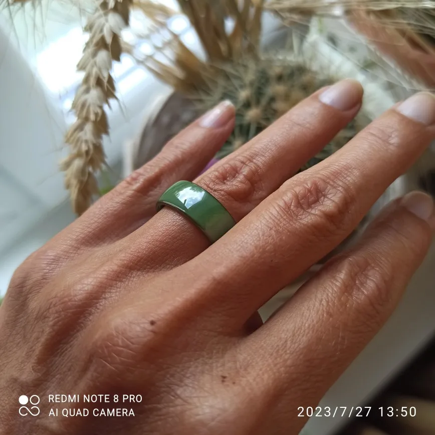 8MM Keramisk Ring Svart Vit Blå Rosa Beige Grön Fingerringar för kvinnor Tjejfest Bröllopsbandsmycken photo review