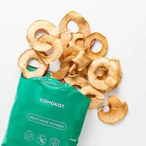 Чипсы фруктовые Самокат яблочные кольца, 25 г|Chips, Fruit Chips ...