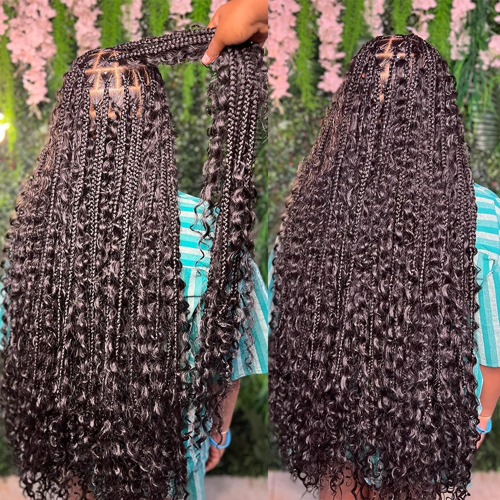 Boho Braids Human Hair 100% Human Hair 100g Boho Hair for Braiding Knotless Deep Wave Human Hair Bundles Bulk Hair for Braiding