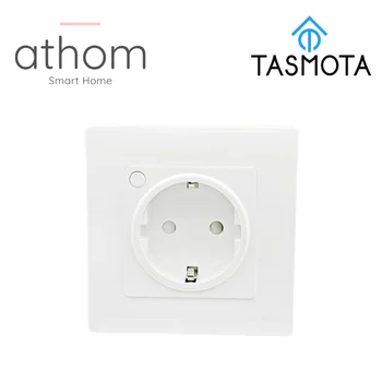ATHOM preflasshed TASMOTA 스마트 벽면 소켓, 가정용 비금속 전기 소비 모니터링 16A 와 함께 작동