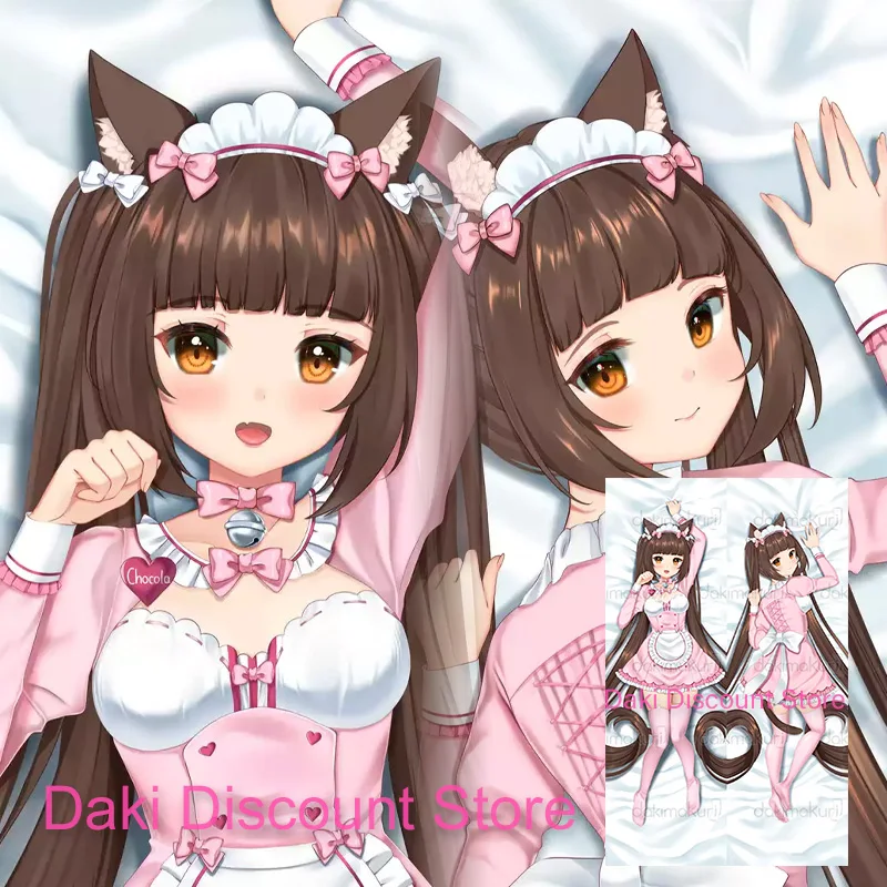 

Dakimakura Chocola Nekopara Anime Double Sided Print Life Size Body Pillow Cover Pillowcase
