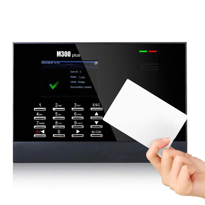 M300 Fingerprint Identification Attendance Machine RFID Card Swiping Linux System Biometric Time Clock For 30,000 Users