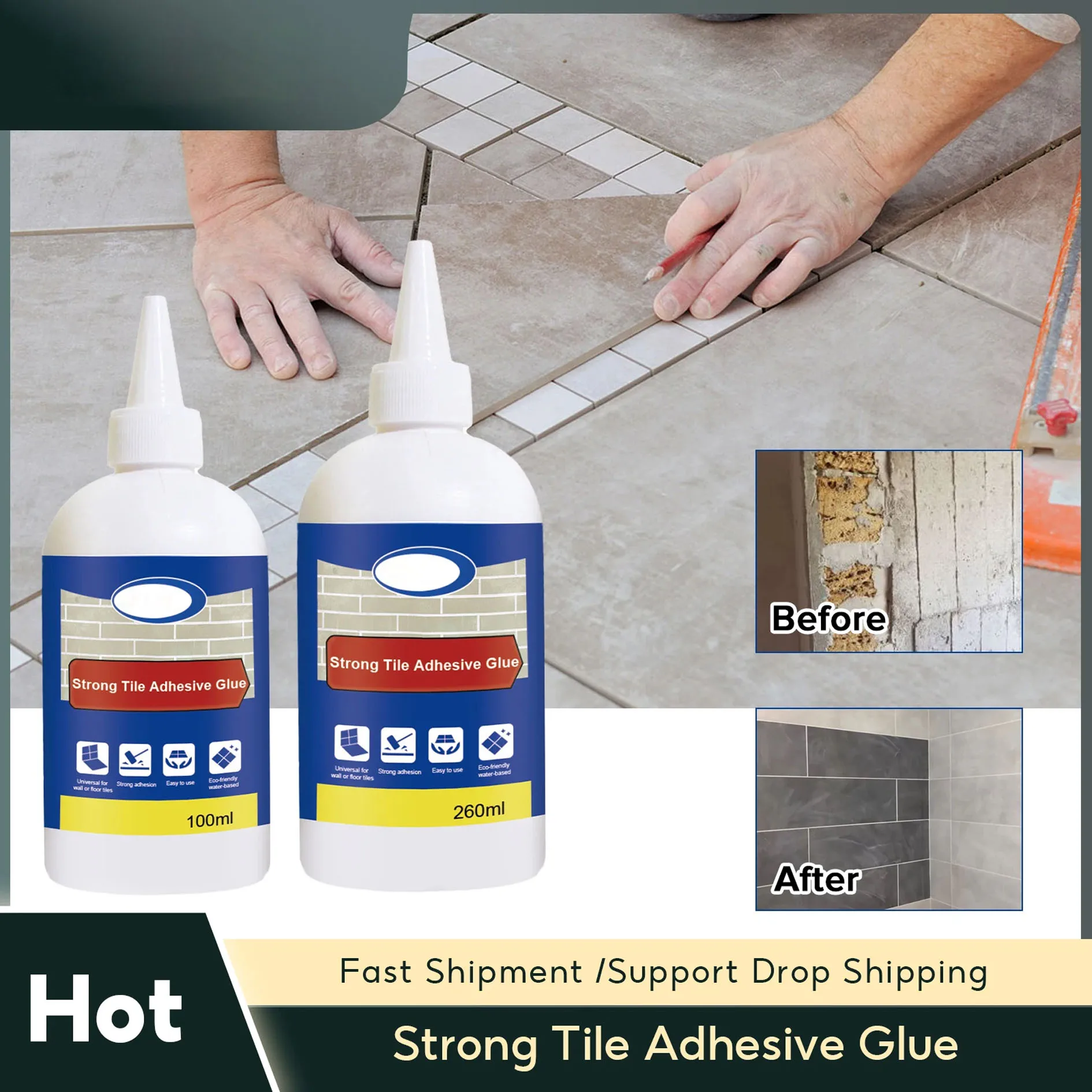 Strong Tile Adhesive Glue Floor Tiles Empty Drum Injection Filling Wall