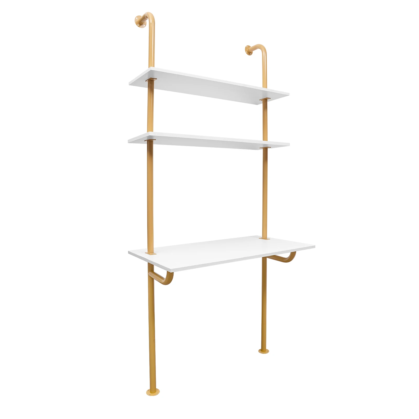 3-tier Wall Mounted Desk, Wall Mount Computer Writing Table, Wall Organizer  Iron, Eco-board for Homes, Student Dormitories 2
